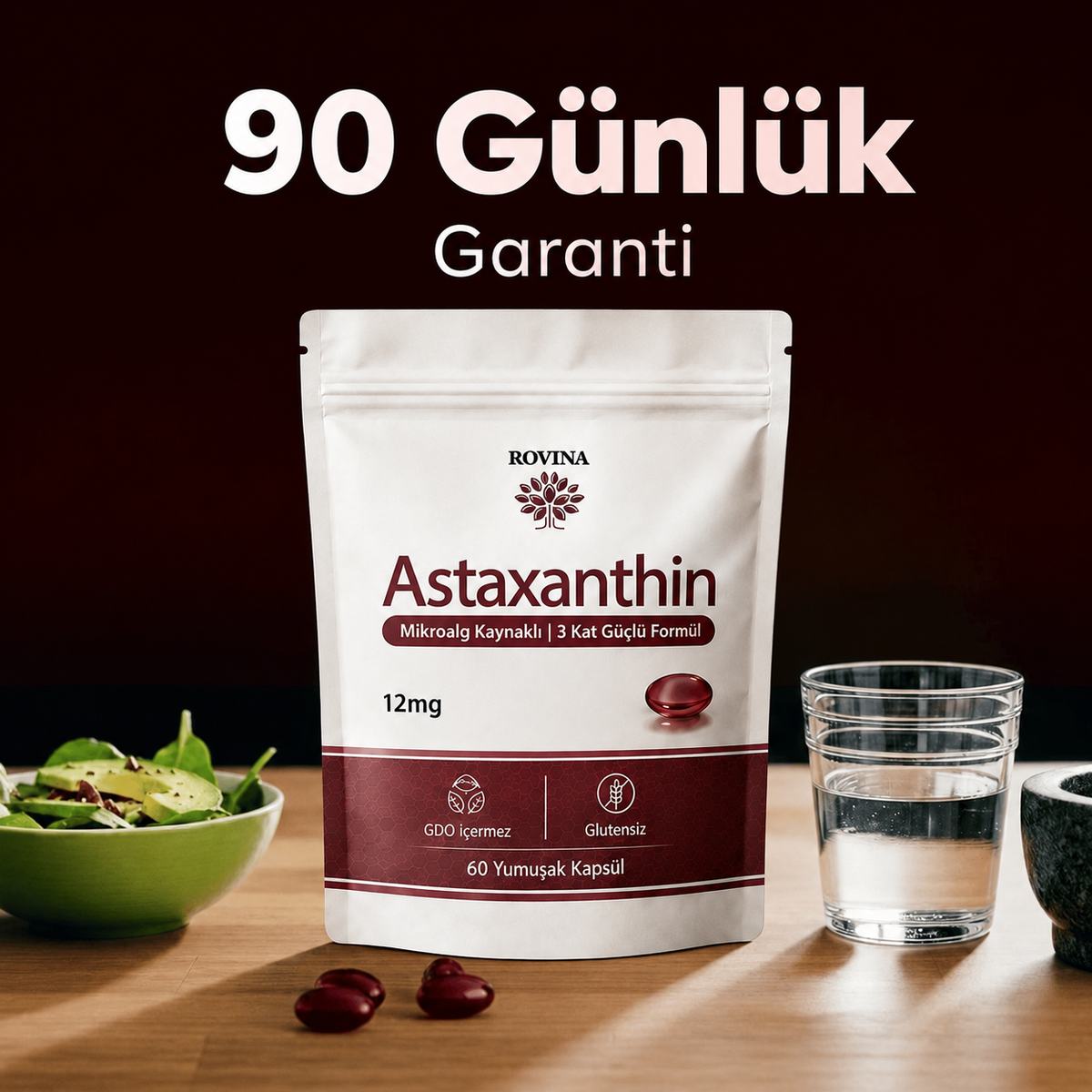 Rovina Astaksantin - Güçlü Antioksidan ile Vücut Desteği ve Hücresel Koruma